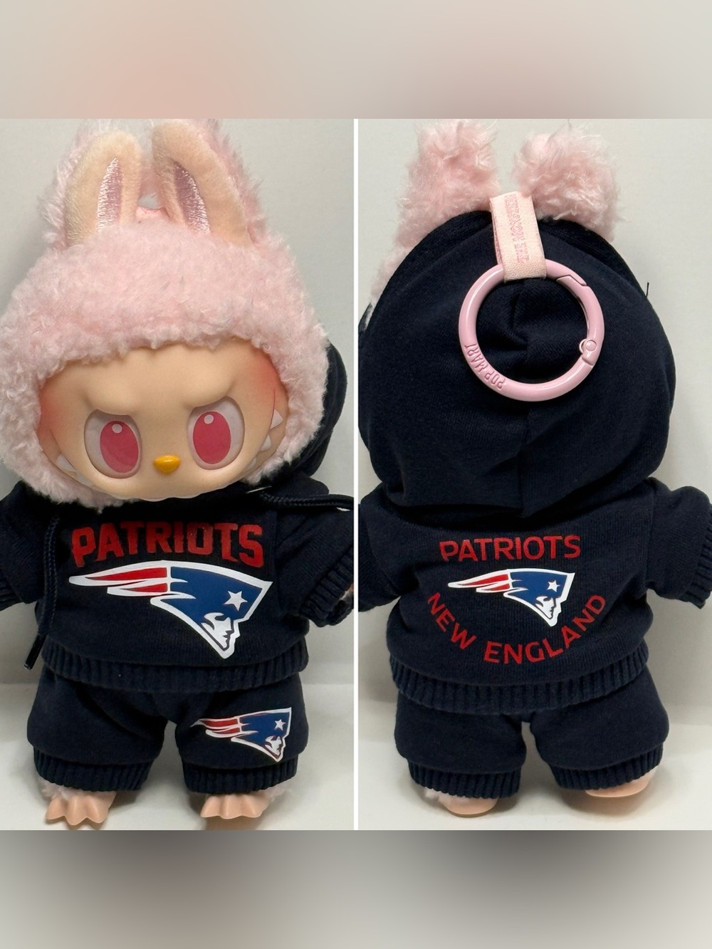 Patriots Labubu 2pc outfit. New England